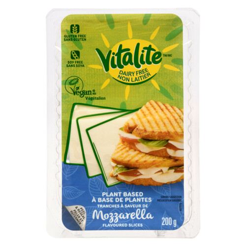 Vitalite Plant Based Cheese Sliced Mozzarella Flavoured 200 g
