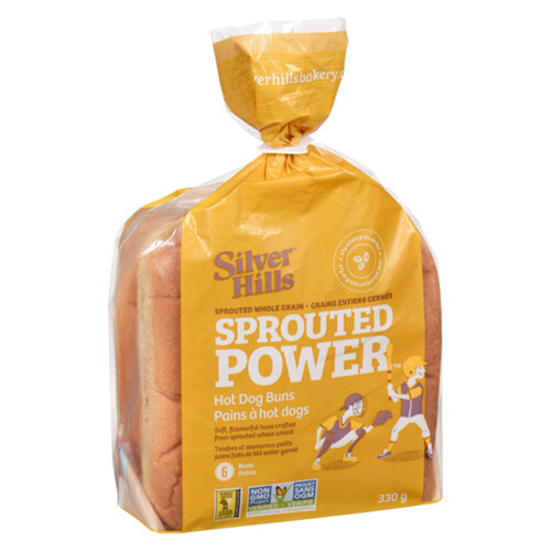 Silver Hill Sprouted Hot Dog Buns 330 g (frozen)