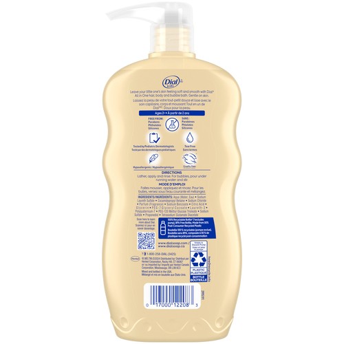 Dial Kids 3 In 1 Body Wash Peach 709 ml