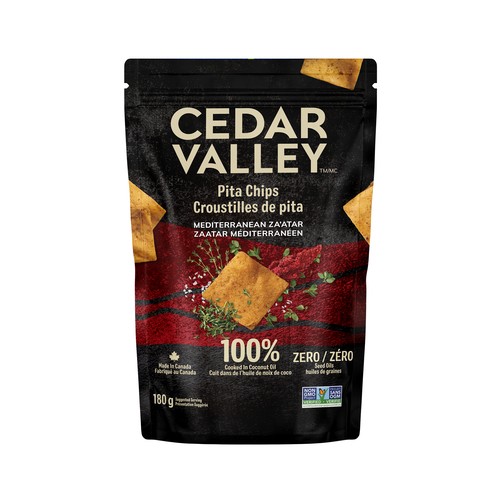 Cedar Valley Pita Chips Mediterranean Za'atar 180 g