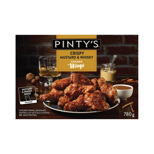 Pinty's Frozen Crispy Chicken Wings Mustard Whiskey 780 g