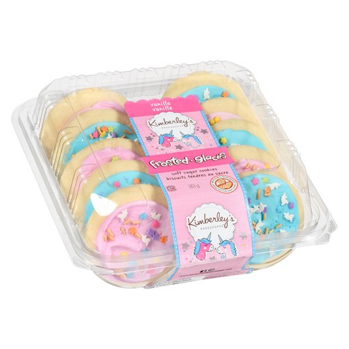 Kimberley's Bakeshoppe Frosted Sugar Unicorn Cookies 383 G (frozen)