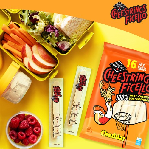 Black Diamond Cheestrings White Cheddar 16 Count