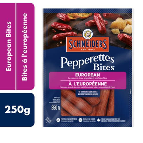 Schneiders Pepperettes Bites Sausage Snacks European 250 g