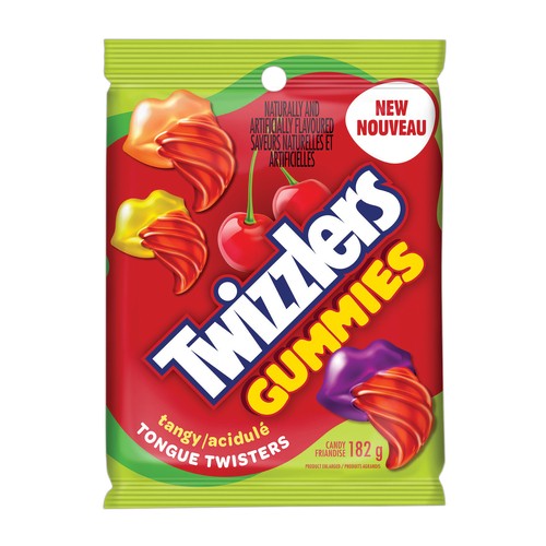 Twizzlers Gummies- Tangy Tongue Twisters Candy 182 g