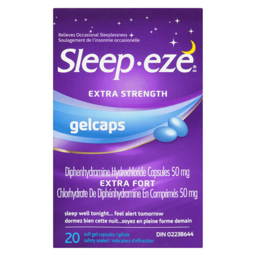 Sleep-Eze Sleeping Aid Gel Caplets Extra Strength 20 Count