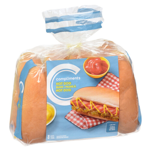 Compliments Buns Hot Dog 8 Pack
