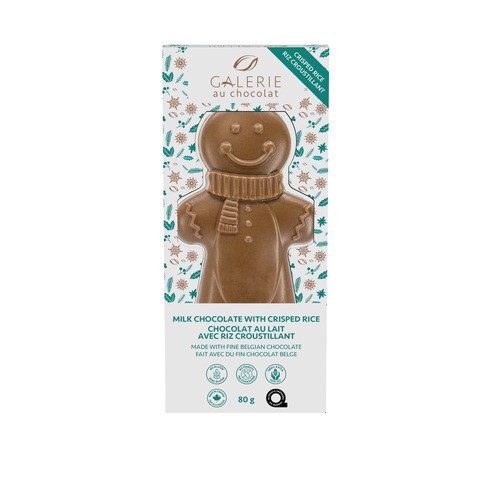 Galerie au Chocolat Milk Chocolate Crisp Rice Gingerbread Man 80 g
