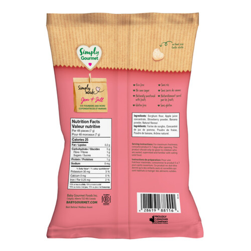 Simply Gourmet Puffies Baby Snack Strawberry Banana 32 g