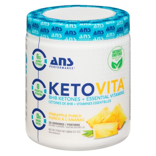 ANS Performance Ketovita BHB Ketones + Essential Vitamins Pineapple Punch 232 g