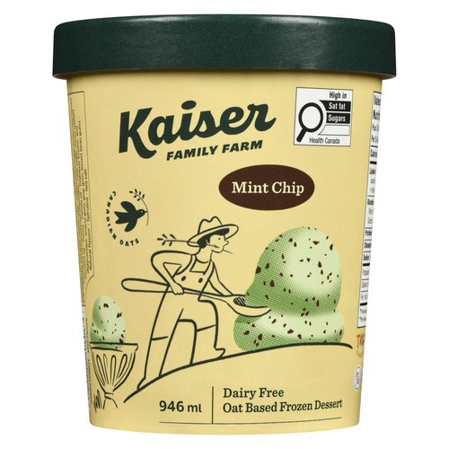Kaiser Dairy Free Frozen Oat Based Dessert Mint Chip 946 ml