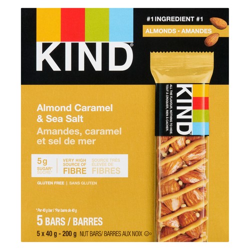 Kind Gluten-Free Nut Bar Caramel Almond & Sea Salt 5 x 40 g