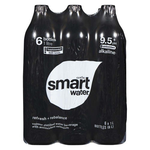 Glaceau Smartwater Alkaline With Antioxidant 6 x 1 L (bottles)