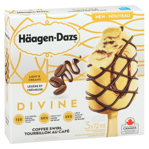 Häagen-Dazs Divine Ice Cream Bars Coffee Swirl 216 ml