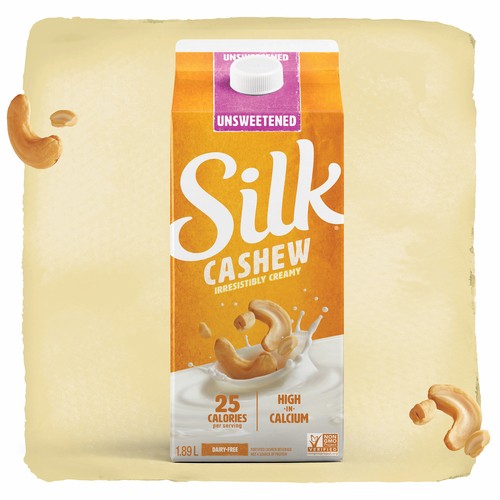 Silk Dairy-Free Unsweetened Milk Alternative Original Creamy Cashew 1.89 L