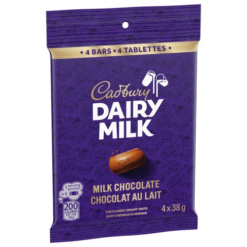 Cadbury Dairy Milk Original Chocolate Bars 4 Pack Of 38 g