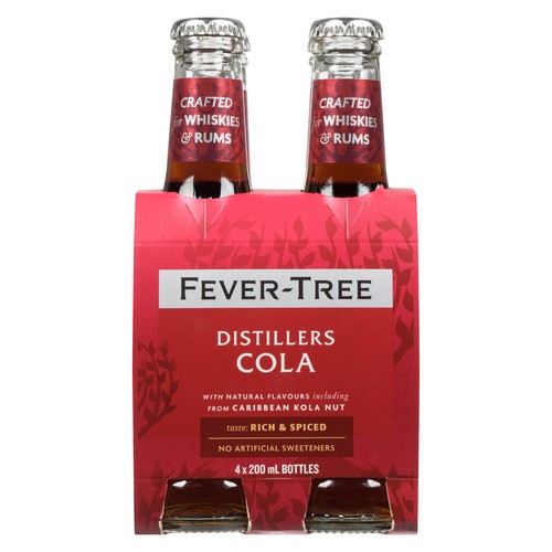 Fever Tree Cola Drink Distillers 4 x 200 ml (bottles)