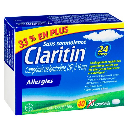 Claritin 30 + Trial 10 Allergy Tablets 40 EA