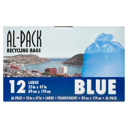 Al-Pack Recycling Bags Blue Large 12 Bags