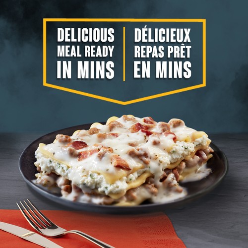 CRAVE Frozen Meal Lasagna Alfredo With Italian Sausage & Bacon 312 g