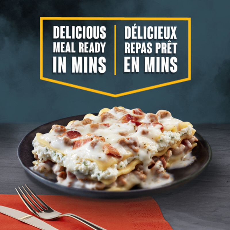 CRAVE Frozen Meal Lasagna Alfredo With Italian Sausage & Bacon 312 g