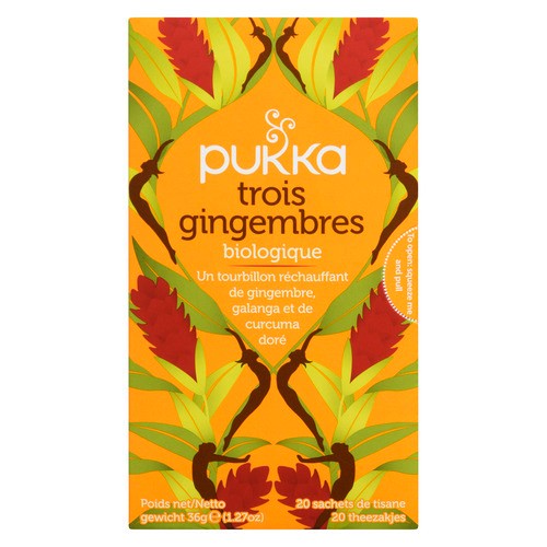 Pukka Organic Herbal Tea Three Ginger 20 Tea Bags