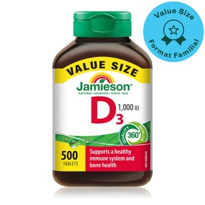 Jamieson Supplements Vitamin D3 1000 IU Tablets 500 Count - Voilà ...