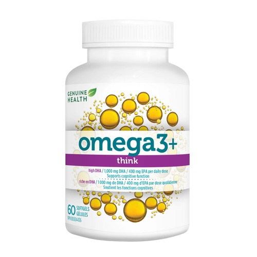Genuine Health Omega3+ Think Softgels 60 Count