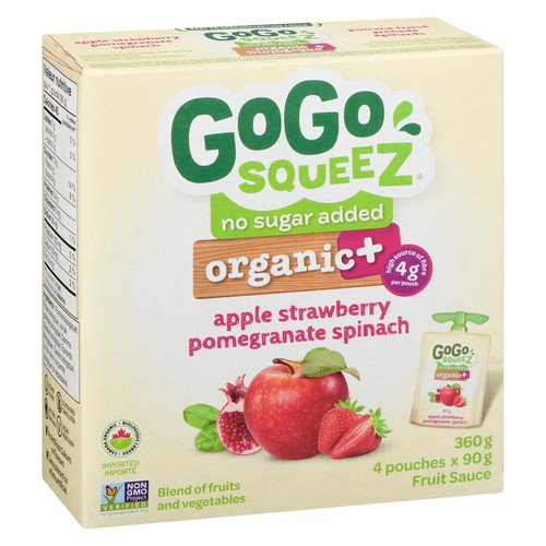 Gogo Squeez Organic Apple Strawberry Pomegranate Spinach 90 g