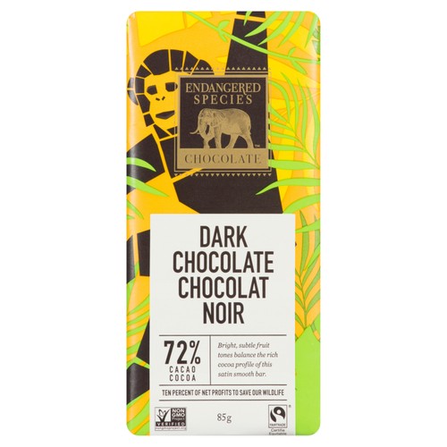 Endangered Species Dark Chocolate Bar Supreme 85 g