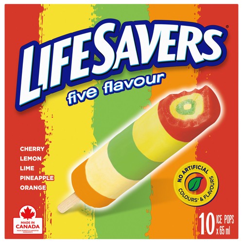Life Savers Ice Pops Five Flavours 10 x 65 ml