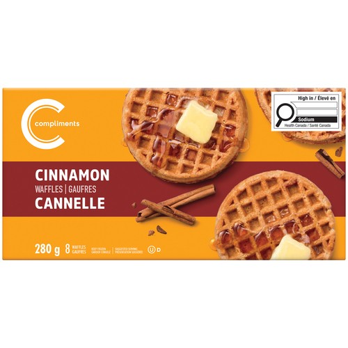 Compliments Frozen Waffles Cinnamon Toast 8 Pack 280 g 