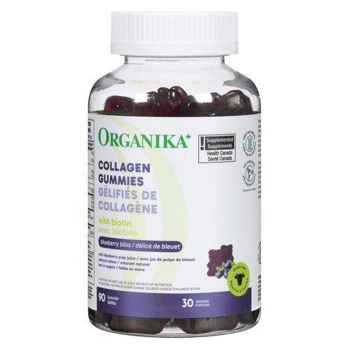 Organika Collagen Gummies Blueberry Bliss 90 Count