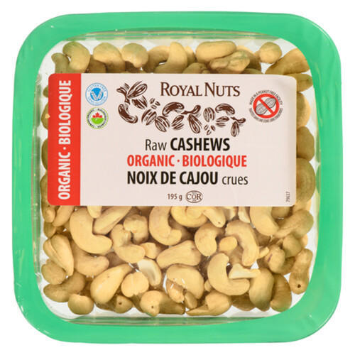 Royal Nuts Unsalted Organic Cashew 195 g