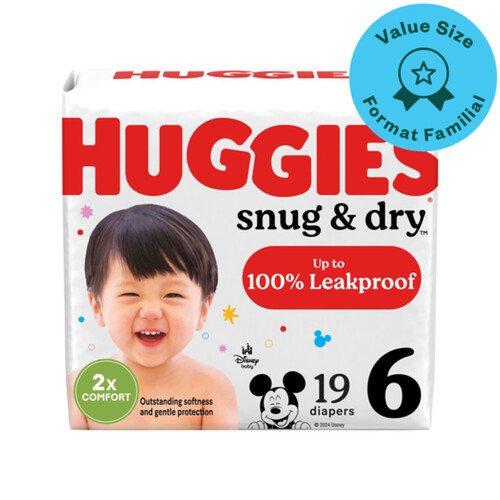 Huggies Snug & Dry Diapers Size 6 19 Count