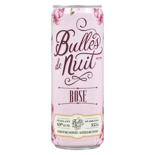 Bulles De Nuit Alcoholic Malt 6.9% Alcohol Rosé Sparkling 355 ml (can)