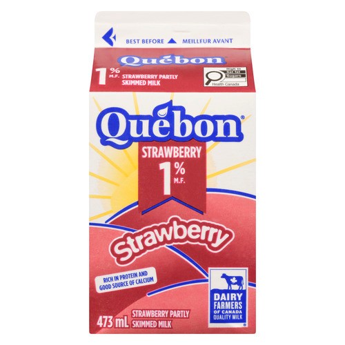 Quebon 1% Strawberry Milk 473 ml