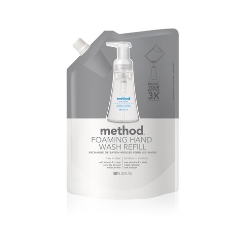 Method Foaming Hand Wash Refill Free + Clear 828 ml