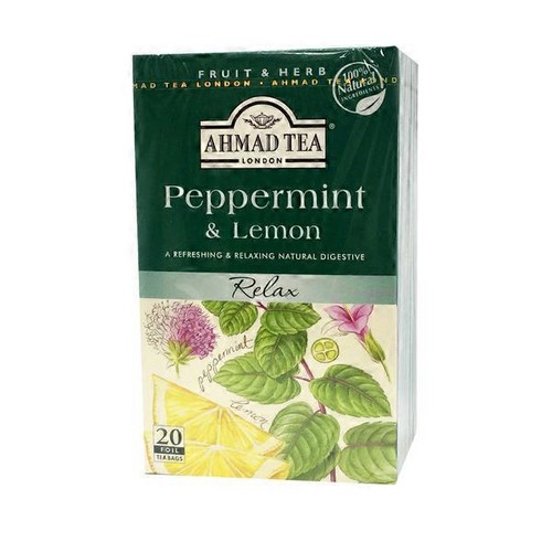 AhmadTea Peppermint & Lemon Teabags 20 EA