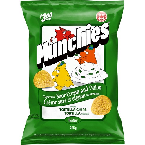 Munchies Tortilla Chips Supreme Sour Cream And Onion Flavoured 245 g