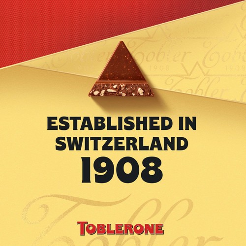 TOBLERONE Swiss Dark Chocolate With Honey & Almond Nougat - 4 Pack, 100g Bars (3.5 Oz Each)