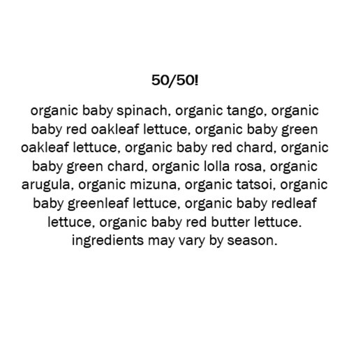 Organic Girl Perfect Mix 50% Baby Spring & 50% Baby Spinach 142 g