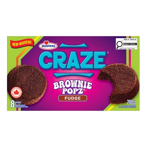 Hostess Craze Snack Cake Brownie Popz Fudge 200 g