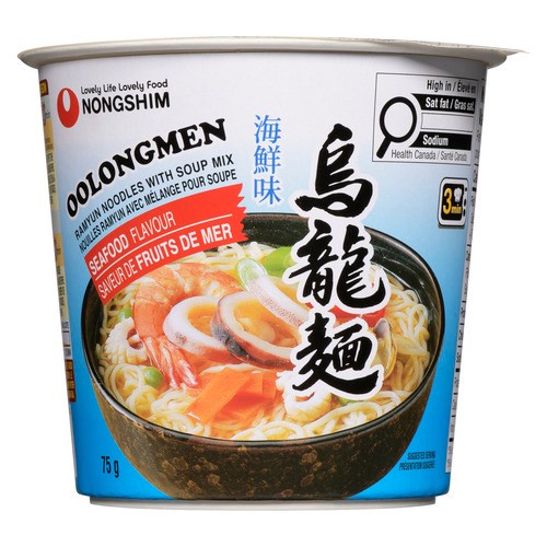 Nong Shim Noodles Soup Cup Oolongmen Seafood 75 g