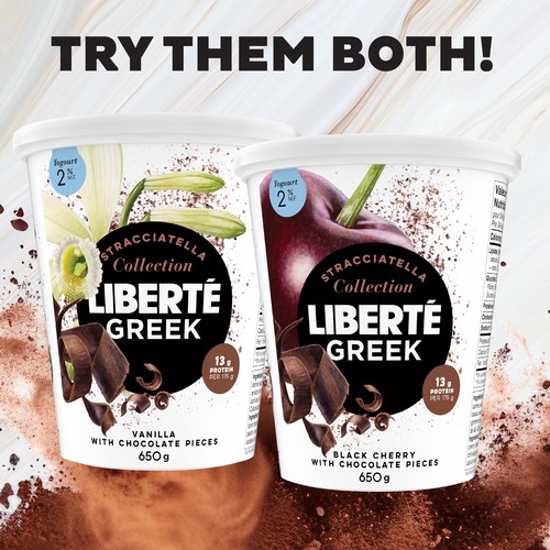 Liberté Greek 2% Yogurt Black Cherry With Chocolate Pieces 650 g