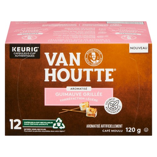 Van Houtte Ground Coffee Pods 12 K-Cup Toasted Marshmallow Light Roast 120 g