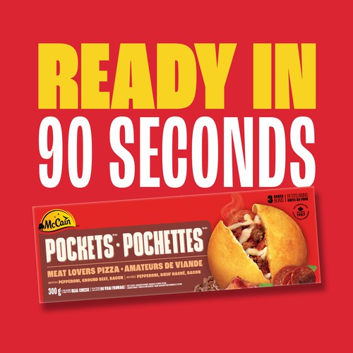 McCain Pizza Pockets Meat Lovers 3 x 100 g