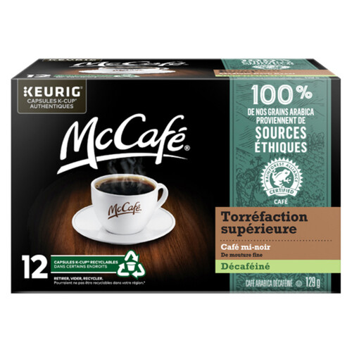 McCafé Coffee Pods Medium Dark Roast Decaffeinated 12 K-Cups 129 g