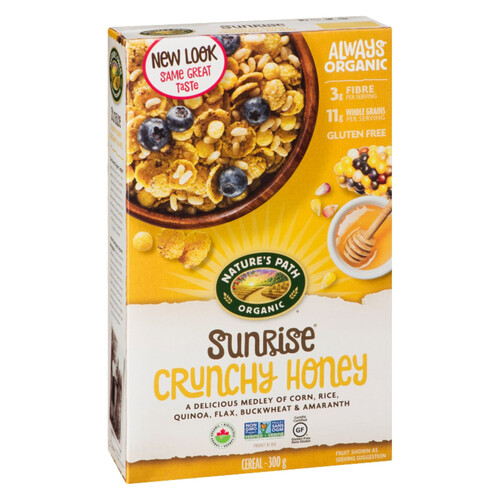 Nature's Path Organic Gluten-Free Cereal Sunrise Crunchy Honey 300 g