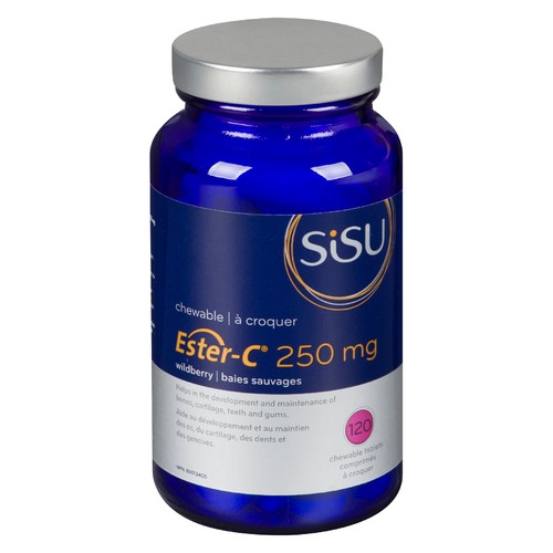 Sisu Vitamins Ester C Supreme Wild Berry 120 Chewable Tablets 